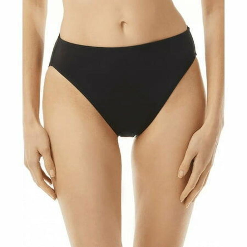 Michael Kors High-Leg Bikini Bottoms Black  Medium M